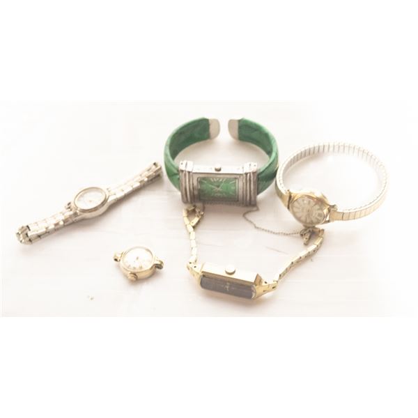 5 WOMANS WATCHS FREMES,GREUN,SEIKO,SUISS,