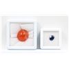 Image 1 : #227- NATURAL ORAGE AGATE 15.75CT, BLUE SAPPHIRE 1