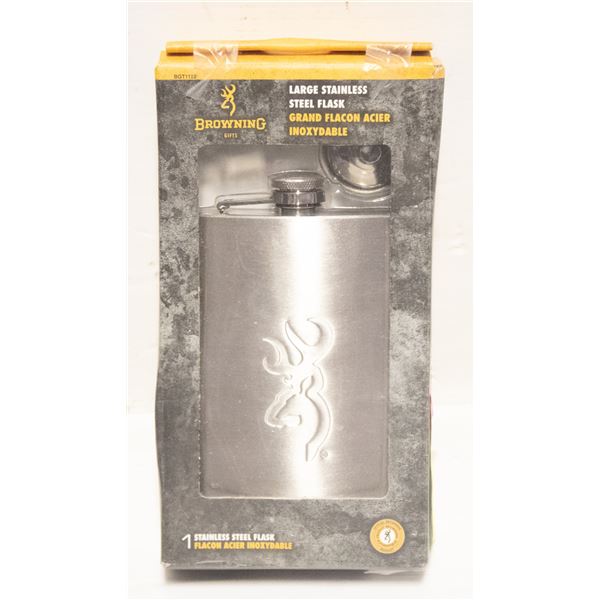 NEW BROWNING LARGE STAINLESS STEEL FLASK