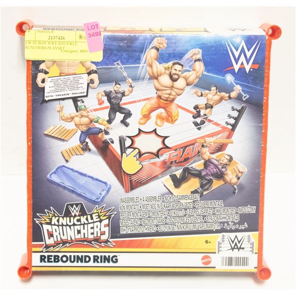 NEW IN BOX WWE KNUCKLE CRUNCHERS PLAYSET