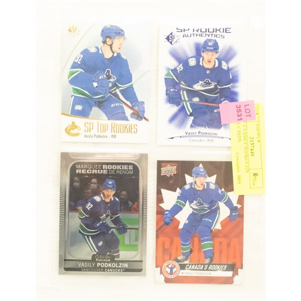 LOT OF 4 VASILY PODKOLZIN ROOKIE CARDS