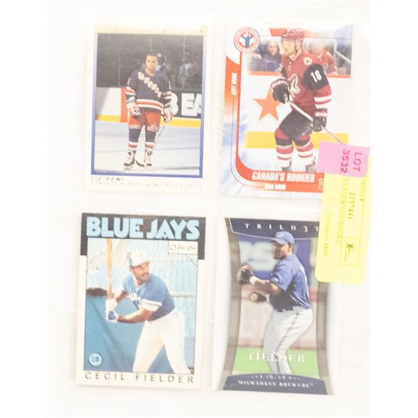 LOT OF 4 FATHER/SON ROOKIE CARDS