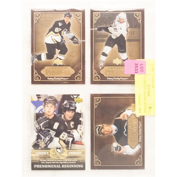 LOT OF 4 SIDNEY CROSBY ROOKIE CARDS