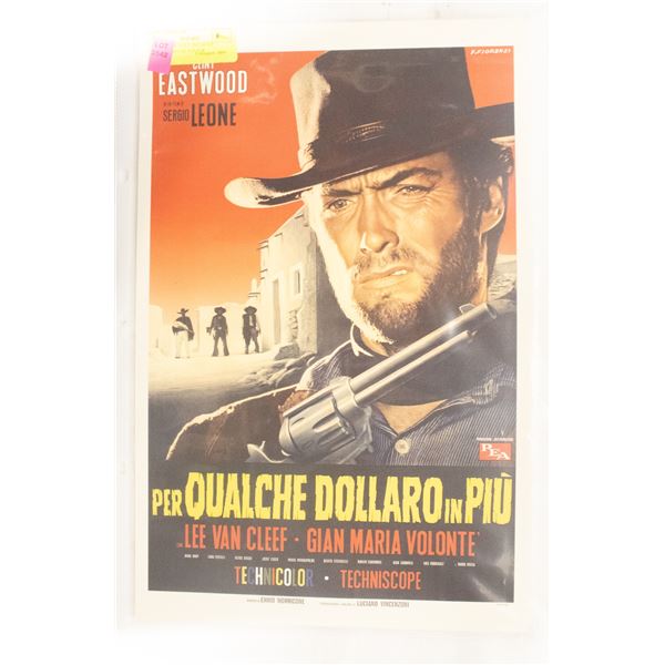"FOR A FEW DOLLARS MORE" SPANISH MOVIE POSTER