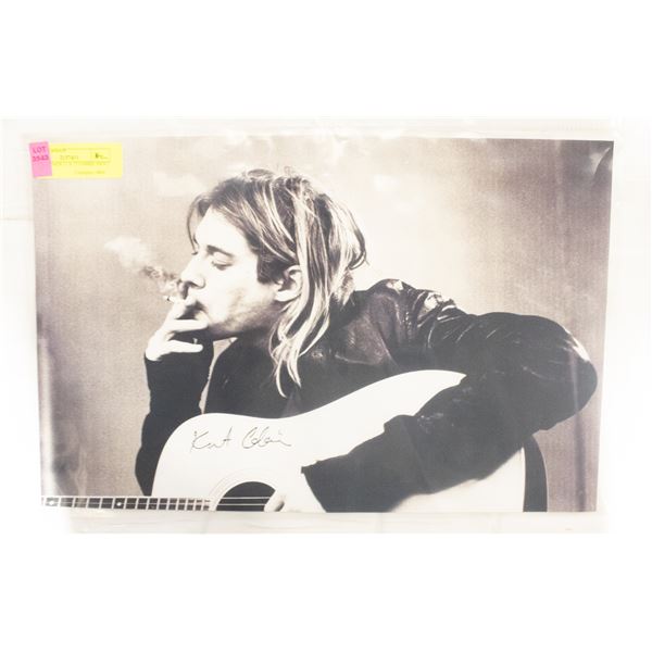 KURT COBAIN 11 X 17 FABRIC PRINT