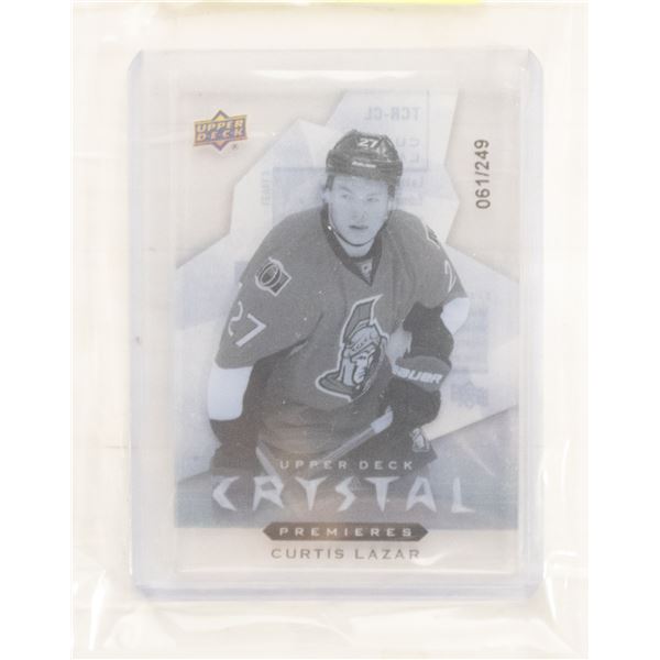 CURTIS LAZAR UPPER DECK CRYSTAL ROOKIE CARD