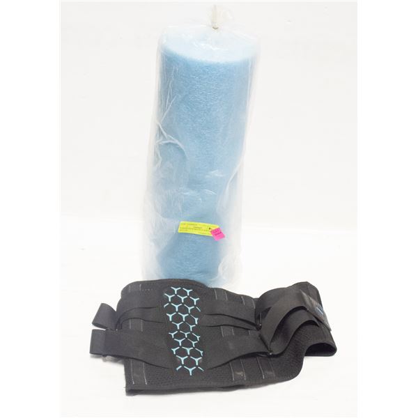 RAKINE BACK BRACE & NEW FOAM ROLLER