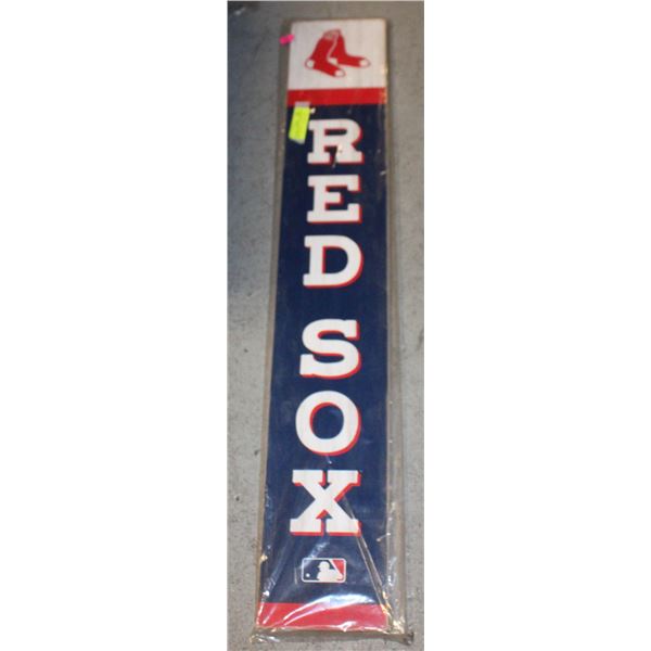 NEW RED SOX MAN CAVE WOODEN SIGN 40" BY 6.5"