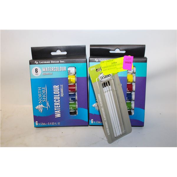 LERMAN DECOR WATERCOLOR PAINT SETS 6 EACH