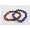Image 1 : #217-NATURAL SANDSTONE & LAPIZ BRACELET