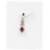 Image 1 : #122-NATURAL GARNET & CZ PENDANT