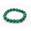 Image 1 : #214-GREEN MALCHITE BEAD BRACELET 10MM/7.5"