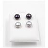 Image 1 : #167-NATURAL AKOYA PEARL STUD EARRINGS 2 PAIRS