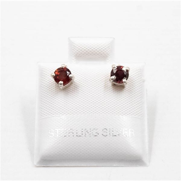 #13-NATURAL GARNET STUD EARRINGS
