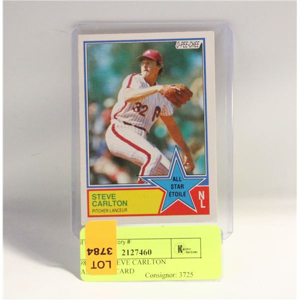 1983 OPC STEVE CARLTON BASEBALL CARD