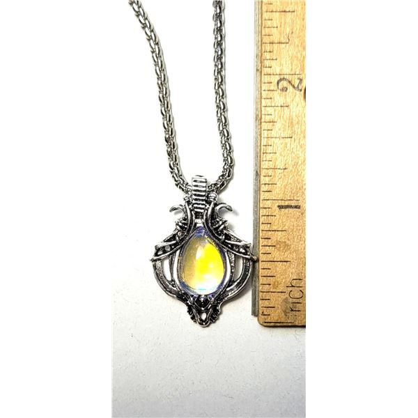 26)  SILVER TONE WITH ROCK CRYSTAL