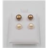 Image 1 : #182-NATURAL AKOYA PEARL STUD EARRINGS 2 PAIRS