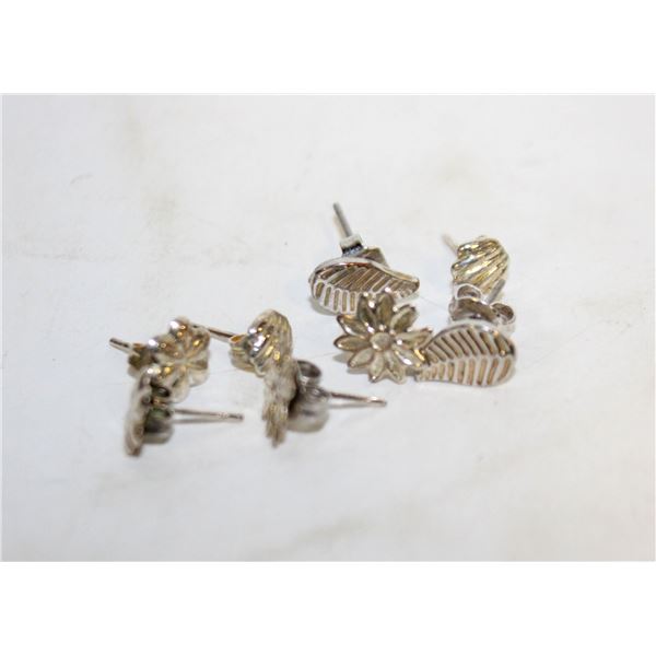 (4) PAIRS ASSORTED ESTATE STUD EARRINGS