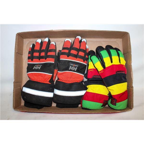MENS MED HELLY HANSEN AND DAKINE WINTER GLOVES