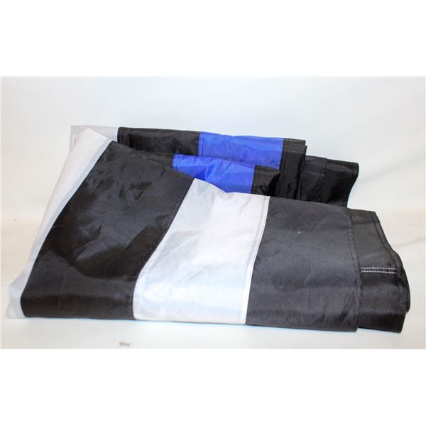 VERY LARGE "THIN BLUE LINE" AMERICAN FLAG