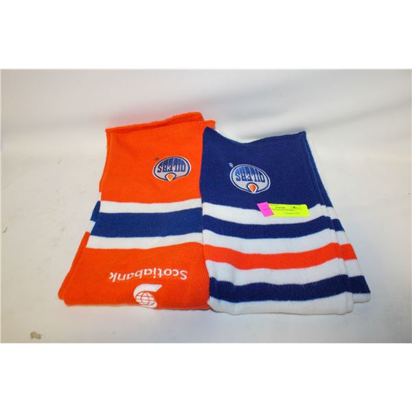 2 EDMONTON OILERS SCARFS