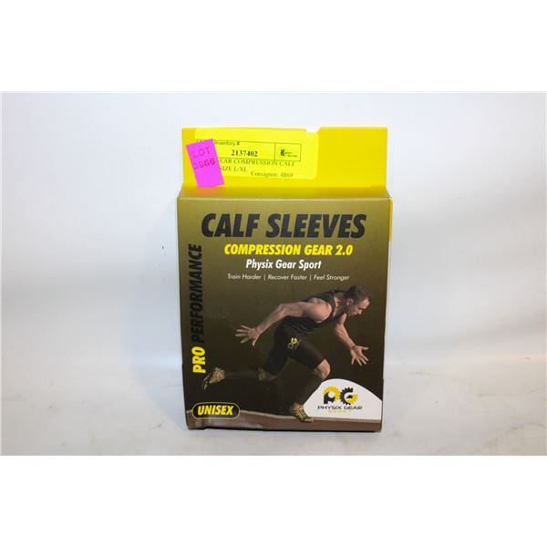 PHYSIX GEAR COMPRESSION CALF SLEEVES SIZE L/XL