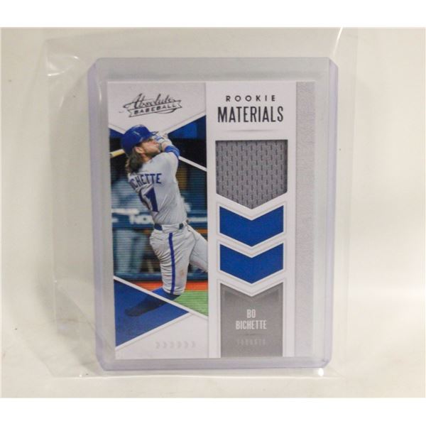 BO BICHETTE JERSEY RELIC ROOKIE CARD