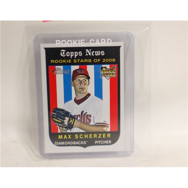 MAX SCHERZER 2008 ROOKIE CARD