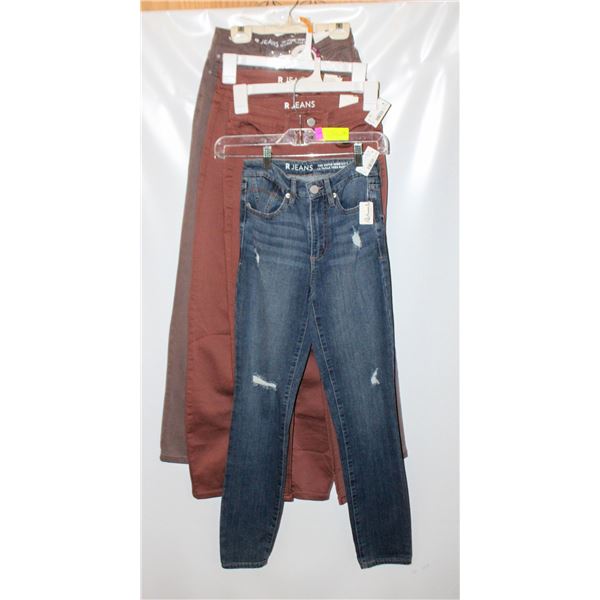 LOT OF 4 NEW W/TAGS SZ 24 WOMANS PANTS