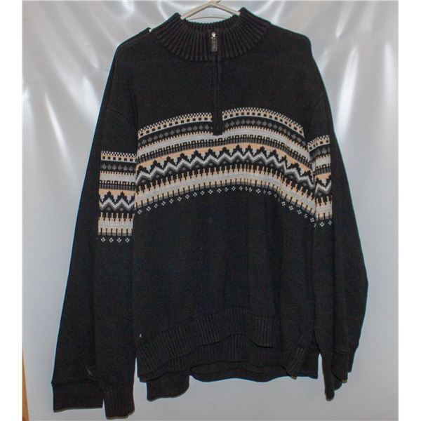 2 MENS XL BLACK WINTER SWEATERS