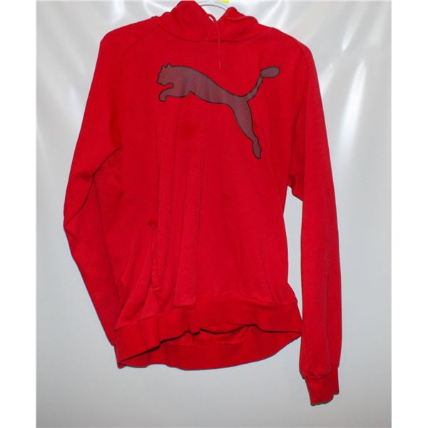 LADIES MED RED PUMA HOODIE