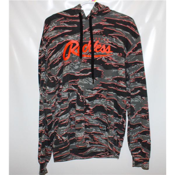 LADIES LARGE RECKLESS HOODIE