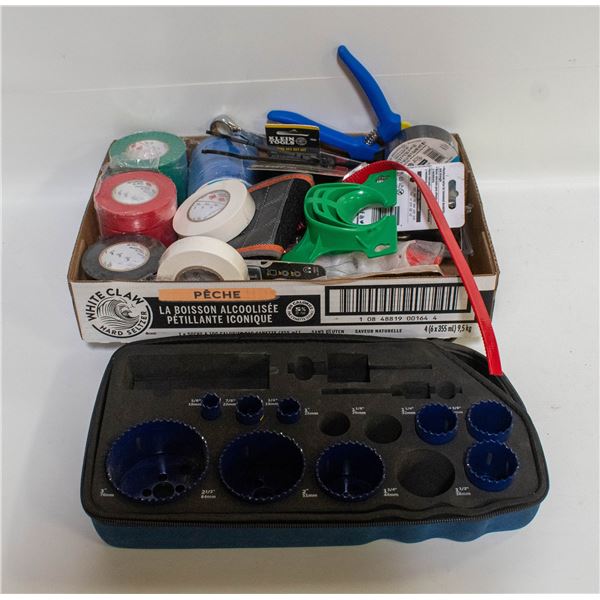 FLAT OF ELECTRICAL SUPPLIES INCLUDES TAPE AND MORE