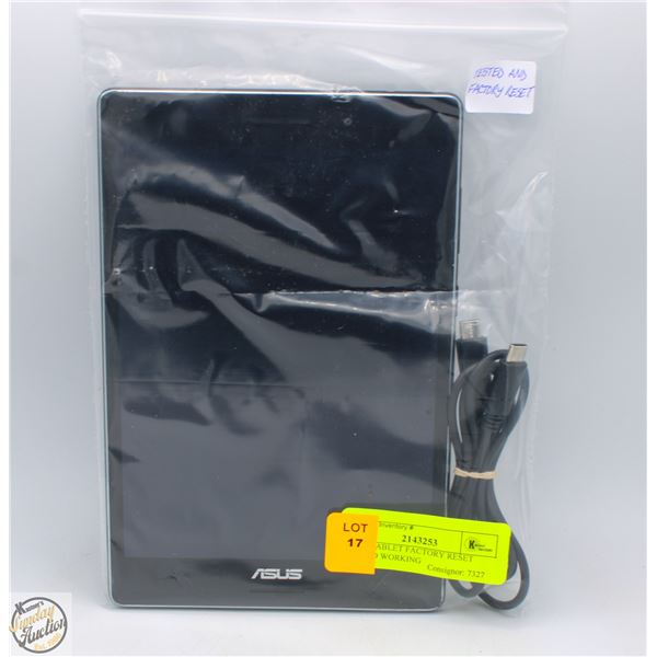 ASUS TABLET FACTORY RESET TESTED WORKING