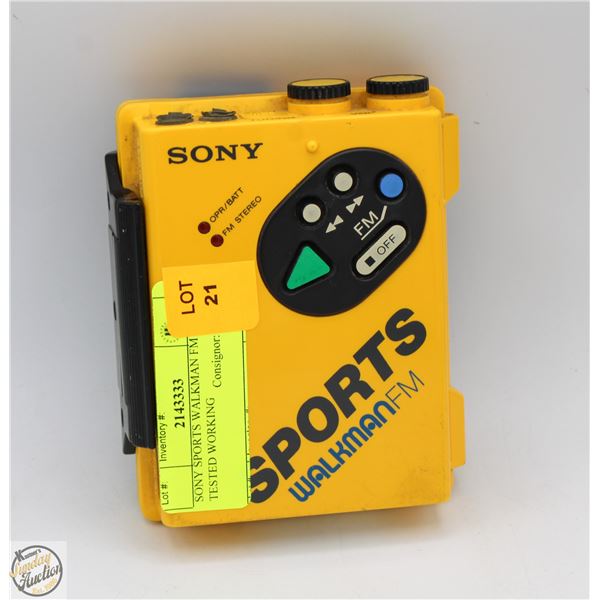 SONY SPORTS WALKMAN FM TESTED WORKING