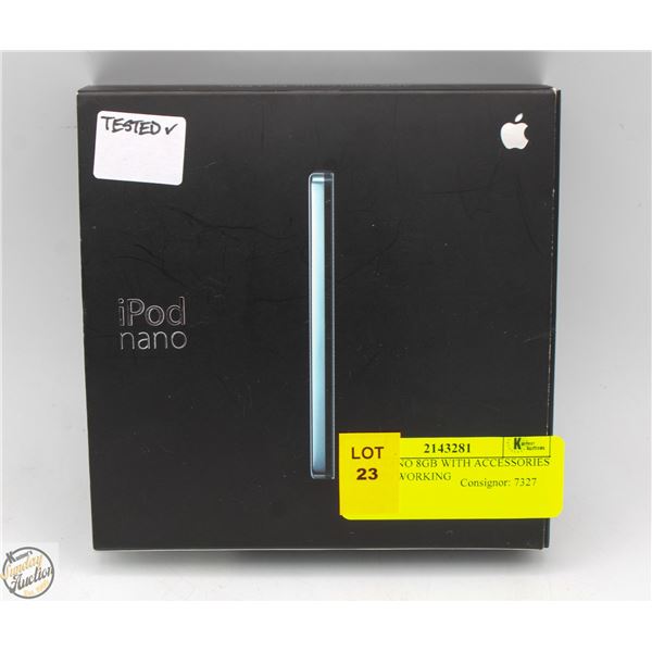 IPOD NANO 8GB W/ACCESSORIES TESTED WORKING IN BOX