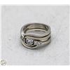 Image 1 : LADIES THREE PC WHITE GOLD AND DIAMOND RING SET