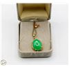 Image 1 : 14K JADE GREEN PENDANT