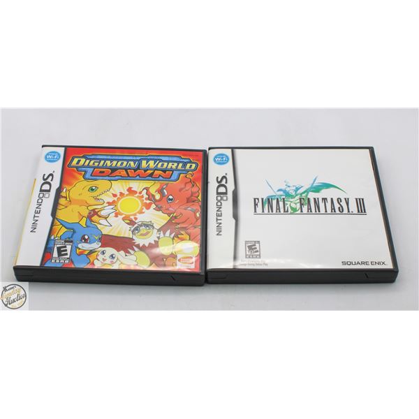 2 NINTENDO DS GAMES DIGIMON WORLD DAWN & FINAL