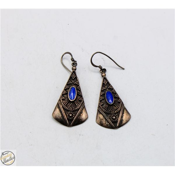 11.3 GRAM 925 SILVER LAPIS EARRINGS – ESTATE