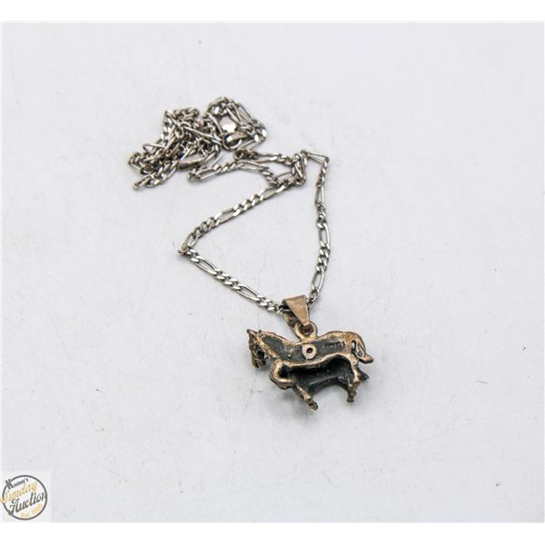 9.7 GRAM 925 SILVER HORSES NECKLACE – ESTATE