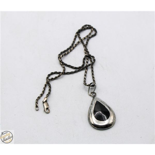 18.5 GRAM 925 SILVER NECKLACE W/ PENDANT – ESTATE