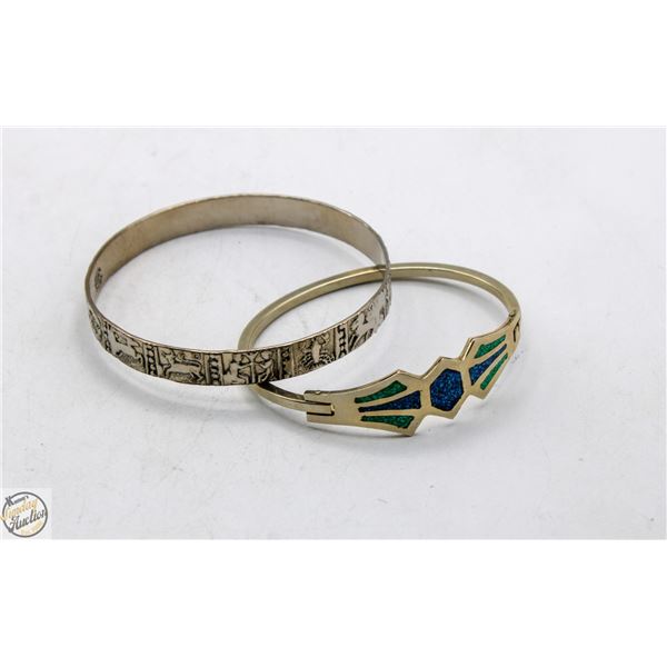 32.0 GRAMS MEXICAN SILVER BRACELETS – ESTATE