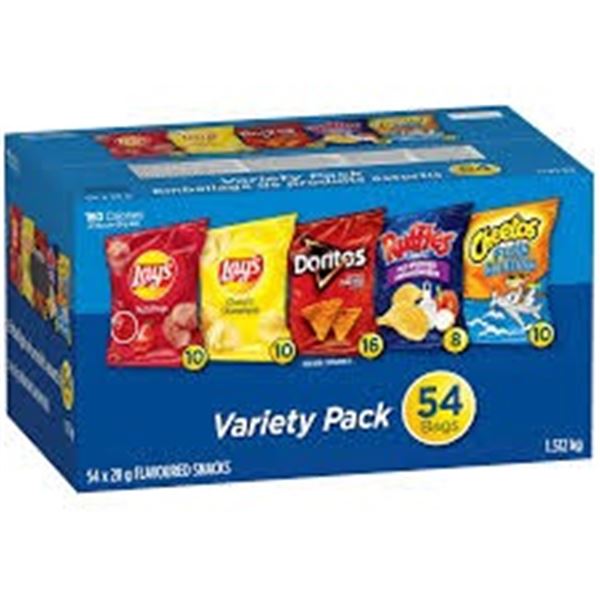 BOXED CHIP BAGS 54 X 28G 54 BAGS VARIETY PACK