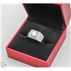 Image 1 : SILVER & CZ MENS RING. NEW IN LIGHTED BOX
