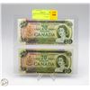 Image 1 : PAIR OF 1969 CANADIAN 20 DOLLAR BILLS
