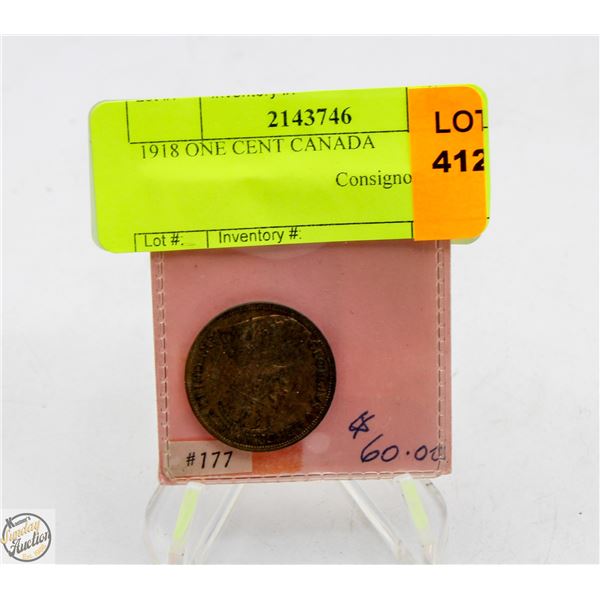 1918 ONE CENT CANADA