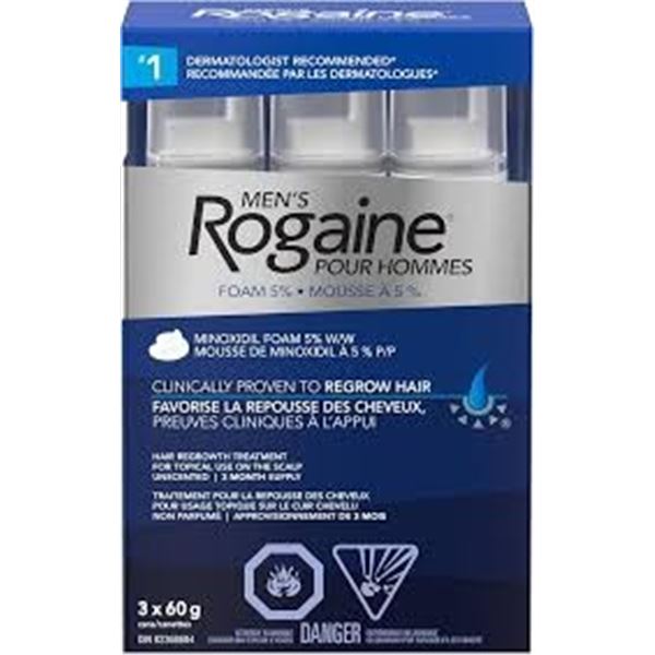 3 X 60G MENS ROGAINE MINOXIDIL HAIR REGROWTH
