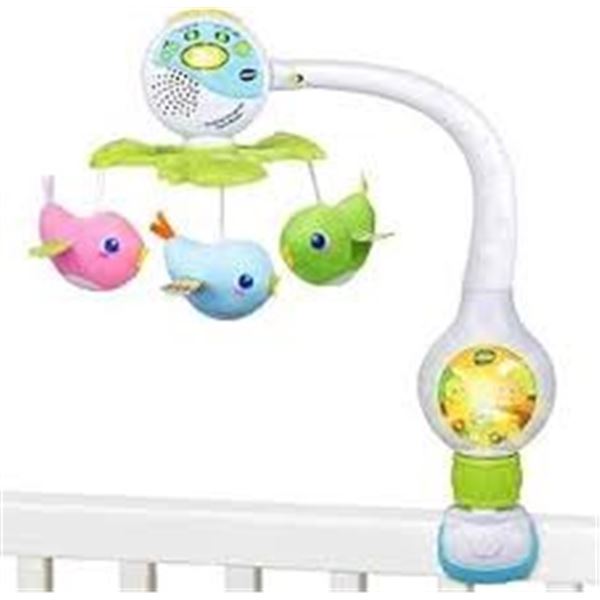 NEW W BOX VTECH SOOTHING SONGBIRDS TRAVEL MOBILE
