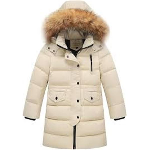 NEW AMROPI KIDS GIRLS WINTER PUFFER JACKET BEIGE